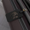 Travel Luggage Tag — Rose Gold World Map & Airplane