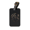 Travel Luggage Tag — Rose Gold World Map & Airplane