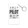 Pilot Keychain Charm — Funny 'Pilot' Tag Keyring for Aviators & Flight Lovers