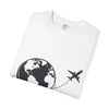 Travel Couple T-Shirt — "Different Places, Same Soul" Globe & Plane Tee