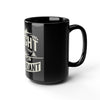 Flight Attendant Coffee Mug — 15oz Black Ceramic Gift for Cabin Crew