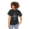Aviation Word-Art Airplane T‑Shirt — Pilot & Travel Crew Gift