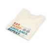 Youth Tee — "Eat. Sleep. Airplanes. Repeat." Kids Aviation T‑Shirt