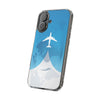 Stylish Clear Phone Case with Airplane Design, Travel Accessory, Personalized Gift, Phone Protection, Trendy Phone Cover