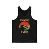 I Do What I Want Cat Tank Top — Retro Sunset Cat Sunglasses Funny Graphic Tank
