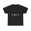 Plane Heartbeat T-Shirt — Pilot Aviation Flight Crew Tee