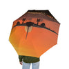 Sunset Scenic Semi-Automatic Foldable Umbrella - Perfect for Travelers