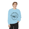 Flying Circus Adventure Sweatshirt, Unisex Garment-Dyed Pullover, Vintage Airplane Gift, Cozy Fall Apparel, Aviation Enthusiast Top