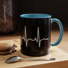 Pilot Heartbeat Coffee Mug — Airplane ECG Travel Lover Gift (11/15oz)