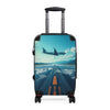 Wanderlust Suitcase - Travel Luggage with Airplane Design for Adventurers