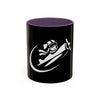 Pilot Pup Coffee Mug — Black Accent Ceramic Mug with Aviator Dog Design (11/15oz)