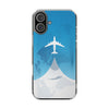 Stylish Clear Phone Case with Airplane Design, Travel Accessory, Personalized Gift, Phone Protection, Trendy Phone Cover