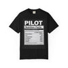 Pilot Nutrition Facts T-Shirt — Funny Pilot Gift Tee for Aviators
