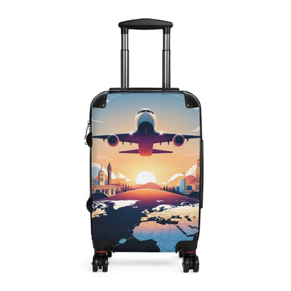 Travel Suitcase with Airplane Design - Perfect for Adventurers