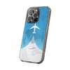 Stylish Clear Phone Case with Airplane Design, Travel Accessory, Personalized Gift, Phone Protection, Trendy Phone Cover