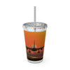 Sunsplash Travel Tumbler - 16oz with Straw for Adventure Lovers