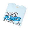 Good Planes Good Vibes T-Shirt — Retro Travel Graphic Tee