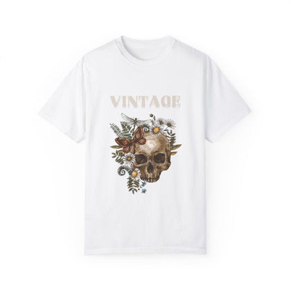 Vintage Skull Graphic Unisex Garment-Dyed T-shirt