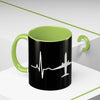 Pilot Heartbeat Coffee Mug — Airplane ECG Travel Lover Gift (11/15oz)