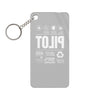 Pilot Keychain Charm — 'PILOT 100% Organic' Aviation Gift Keyring