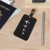Black Airplane Evolution Luggage Tag — Minimal Pilot & Traveler Bag ID