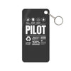 Pilot Keychain Charm — 'PILOT 100% Organic' Aviation Gift Keyring