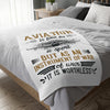 Aviation Quote Microfiber Blanket – “Aviation is fine as a sport but as an instrument of war it is worthless”