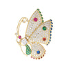 Color Butterfly Zircon Brooch