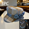 Elegant Checkered Lady's Hat