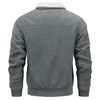 Winter Lapel Fleece Jacket With Pockets Warm Thicken Cotton Coat Men's Clothing