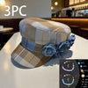 Elegant Checkered Lady's Hat
