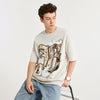 American Retro Gothic Oil Painting Printed T-shirt Men