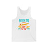 Born to Fly Tank Top — Vintage Airplane Graphic Racerback Tank