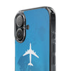 Stylish Clear Phone Case with Airplane Design, Travel Accessory, Personalized Gift, Phone Protection, Trendy Phone Cover