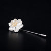 Simple lotus long collar pin brooch