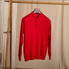 Retro Slim-Fit Polo Shirt Warm Wool Top For Fall And Winter