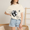 Travel Couple T-Shirt — "Different Places, Same Soul" Globe & Plane Tee