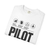 Pilot Graphic T‑Shirt — 100% Organic Aviation Crew Tee