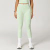 Nude-Feel Yoga Pants High-Waist Contrasting Color Quick-Dry Trousers