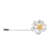 Simple lotus long collar pin brooch