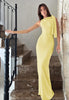 One-shoulder Ribbon Long Dress Ins Fashion Slim Sleeveless Dresses For Evening Party Club Clothing Women