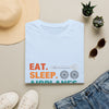 T-Shirt — "Eat. Sleep. Airplanes. Repeat." Pilot Aviation Tee