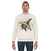 Fighter Jet Graphic Sweatshirt — Tricolor Military Aircraft Design