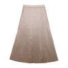 Fashionable Simple Versatile Satin Pleated Midi Skirt