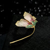 Temperament Mixed Color Zircon Brooch Korean Suit Coat Pin Buckle