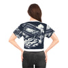 Vintage Airplane Graphic Crop Tee - Retro Aviation Style