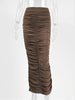 Fashionable New High-waisted Pleated Skirt