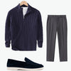 Sweater Loose Zip Pullover Knitting Sweater Coat Men