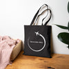 Travel Tote Bag — “This Is How I Roll” Airplane Canvas Tote