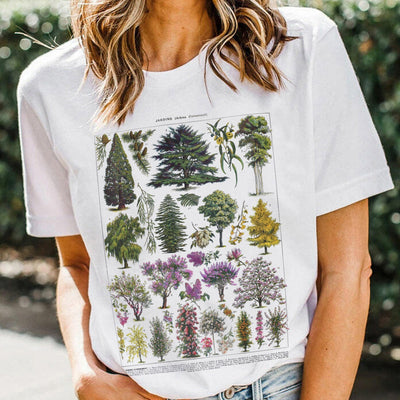 Summer Fashion Unisex Tshirt Vintage Tree Women Tshirts Grap
